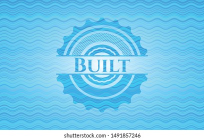 Built water wave concept badge. Vector Illustration. Detailed.