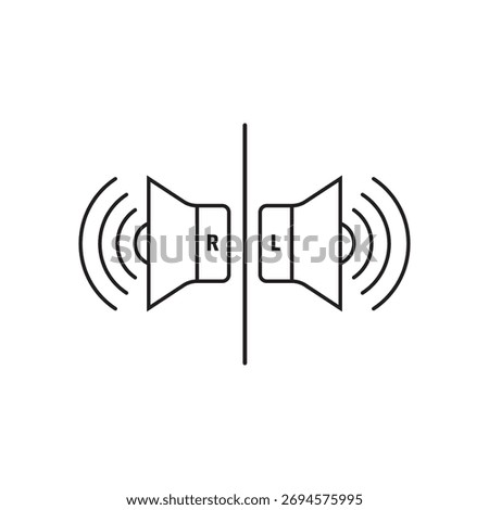 built-in stereo speaker icon vector element design template web