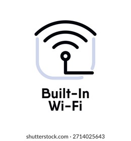 Integriertes Wi-Fi-Vektorinformationszeichen