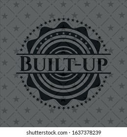 Built-up black emblem. Vintage. Vector Illustration. Detailed.