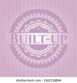 Built-up pink emblem