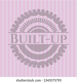 Built-up retro pink emblem
