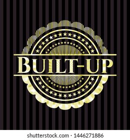 Built-up shiny emblem. Vector Illustration. Detailed.
