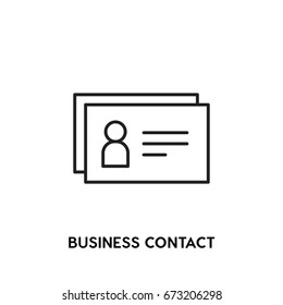 Buiness Contacts Vector Icon, id card symbol. Modern, simple flat vector illustration for web site or  mobile app