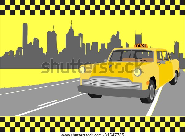 buisness card of taxi,
vector illustration