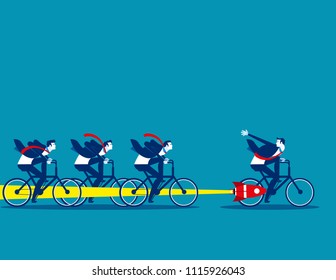 Buisness team and competition, Concept business vector illustration, Flat business cartoon, Overcome, Achieve success, Competitive, Performance. - Shutterstock ID 1115926043