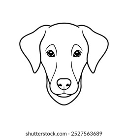 uma cabeça de cachorro butiful com silhueta ilustração vetor