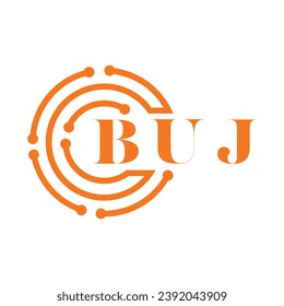 BUJ letter design. BUJ letter technology logo design on white background. BUJ Monogram logo design for entrepreneur and business