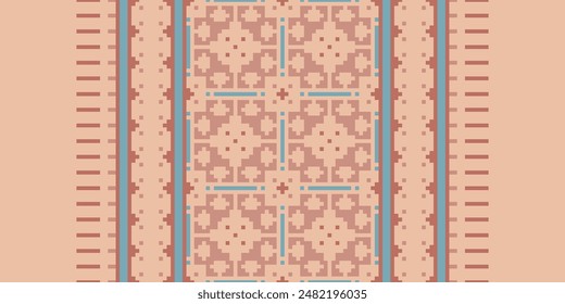Patrón de Bukhara Patrón aborigen australiano sin costura bordado de motivo, diseño de Vector de bordado Pixel Ikat para impresión 60s paisley tie dye damasco alfombras de adorno hipster kurta pijama
