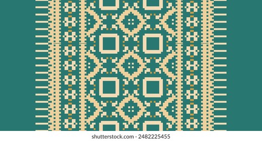 Bukhara pattern Seamless Australian aboriginal pattern Motif embroidery, Pixel Ikat embroidery vector Design for Print pattern vintage flower folk navajo patchwork pattern