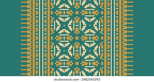 Bukhara pattern Seamless Australian aboriginal pattern Motif embroidery, Pixel Ikat embroidery vector Design for Print scandinavian pattern saree ethnic nativity gypsy pattern