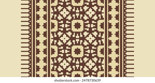 Bukhara pattern Seamless Native American, Motif embroidery, Pixel Ikat embroidery vector Design for Print Texture fabric saree sari carpet. kurta vector patola saree