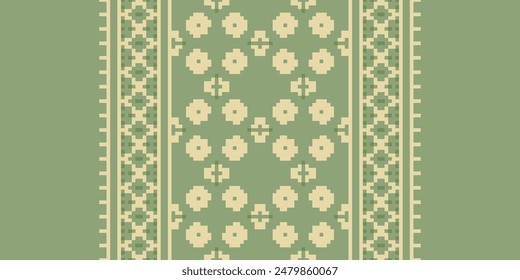 Patrón de Bukhara nativo americano sin costura, bordado de motivos, diseño de Vector de bordado Pixel Ikat para impresión de teñido de corbata funda de almohada sambal puri kurti mughal architecture