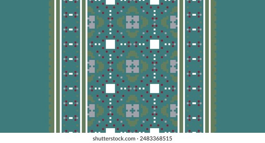 Bukhara pattern Seamless Scandinavian pattern Motif embroidery, Pixel Ikat embroidery vector Design for Print 60s paisley tie dye damascus ornament rugs hipster kurta pajama