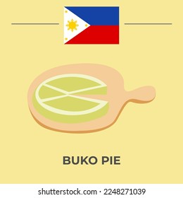 Buko Pie vector eps 10. fácil de editar
