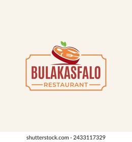 Bulakasfalo Meat Delicious Restaurant logo design element vector , suistable for business Meat Restauratn Stick 