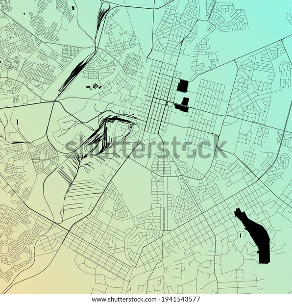 Bulawayo Zimbabwe Urban Vector City Map 库存矢量图（免版税）1941543577 Shutterstock 8444