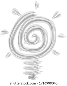 bulb abstract manual draw vector