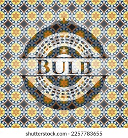Bulb arabesque style emblem. arabic decoration. 
