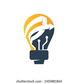 Bulb Arrow Direction Vector color Isolated