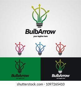 Bulb Arrow Logo Designs Template