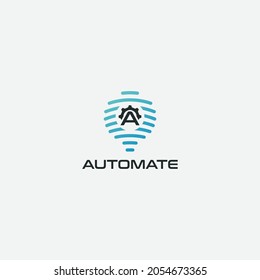letra A de diseño de logotipo automático de bulbo