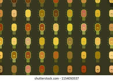 Bulb background hand drawn, for graphic design. Vector artwork.