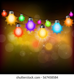 bulb Background. Vector.