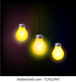 bulb background. Vector