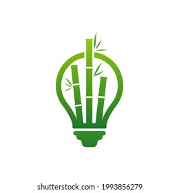 Bulb Bamboo logo vector template, Creative Bamboo logo design concepts