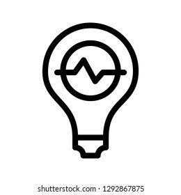 bulb beat line icons