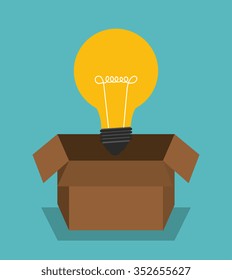 Bulb or big idea graphic design, vector illustration icon