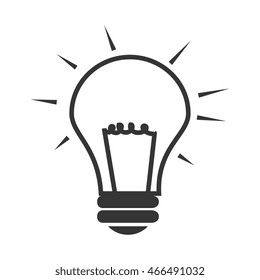 Bulb or big idea graphic design, vector illustration isolated flat icon.
