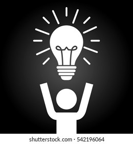 bulb big idea icon vector illustration graphic design