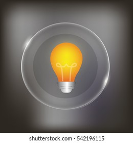bulb big idea icon vector illustration graphic design