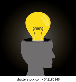 bulb big idea icon vector illustration graphic design