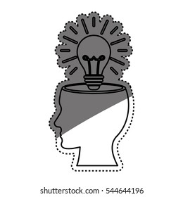 Bulb or big idea icon vector illustration graphic design