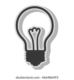 bulb big idea ,isolated flat icon design