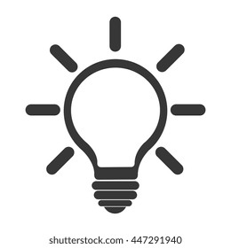 Bulb or big idea isolated icon over white background ,vector illustration.