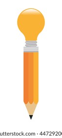 Bulb or big idea isolated icon over white background ,vector illustration.