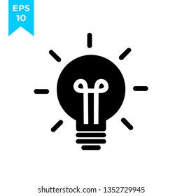 	
bulb black icon. glimpt style sign for mobile concept and web design. Spotlight simple line vector icon. Symbol, logo illustration. Pixel perfect vector graphics