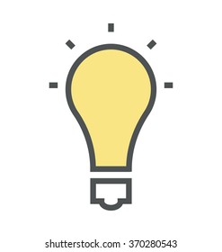 Bulb Bold Icon Illustration