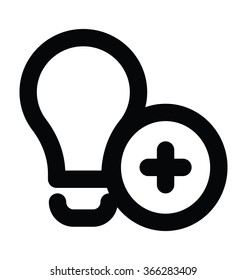 Bulb Bold Line Vector Icon