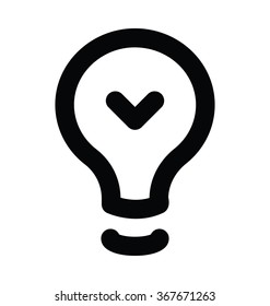 Bulb Bold Line Vector Icon