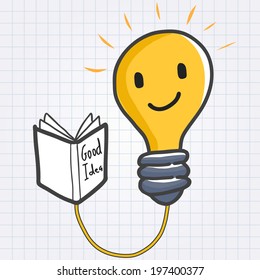 Bulb and book
