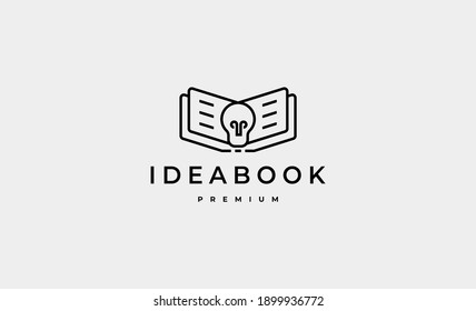 Ilustración del vector de diseño del logotipo del libro de viñetas