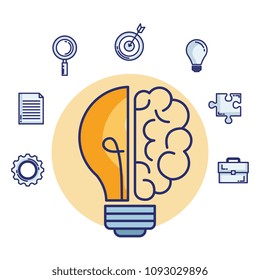 bulb and brain creative ideas