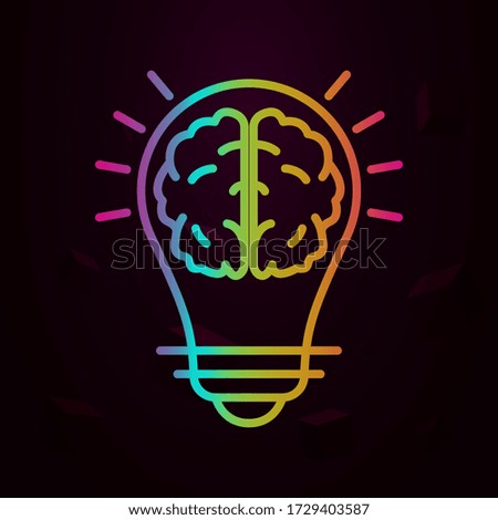bulb, brain, creative nolan icon Simple thin line, outline vector of Business icons for ui and ux, website or mobile application