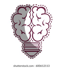 bulb with brain icon