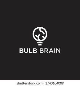 bulb brain logo. brain icon